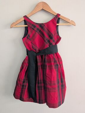 Polo Ralph Lauren Girls Red Plaid Dress Size 5